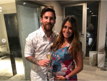 Antonela Roccuzzo en Rosario mostró cómo crece el panza