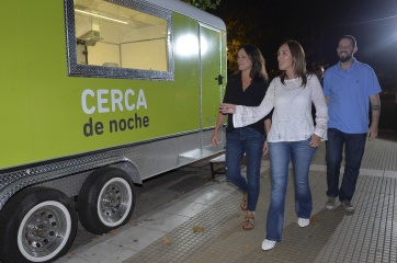 Vidal volvió a La Feliz: con Stanley, visitaron el operativo Cerca de Noche