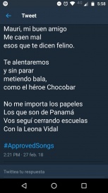 Aparecen las canciones de cancha favorables a Macri: 