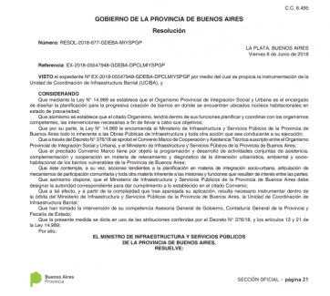 La Provincia crea otra Unidad para avanzar con la urbanización de villas