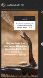 Cande Tinelli sin filtro en Insta Stories