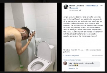 Un turista se quejó de “las duchas vietnamitas” y ahora es el centro de las burlas