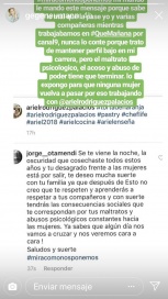 Geraldine Neumann denunció públicamente al cocinero Ariel Rodríguez Palacios