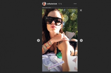 Sofía Clerici tomó una ducha y explotó el termómetro de Instagram