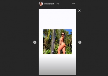Sofía Clerici tomó una ducha y explotó el termómetro de Instagram