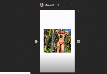 Sofía Clerici tomó una ducha y explotó el termómetro de Instagram