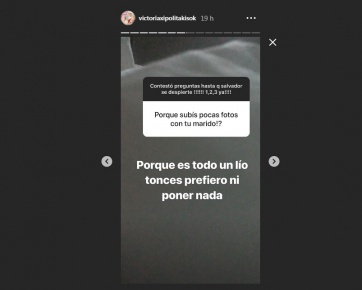 Victoria Xipolitakis no descarta la separación