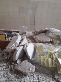 Sobre llovido mojado: luego de los apagones, se cayó un techo del Hospital San Martín