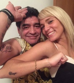 Diego Maradona se tapará el nombre de Rocío Oliva con la cara de un ex Presidente