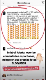 Celeste Cid escrachó a un seguidor por un comentario que realizó en Instagram