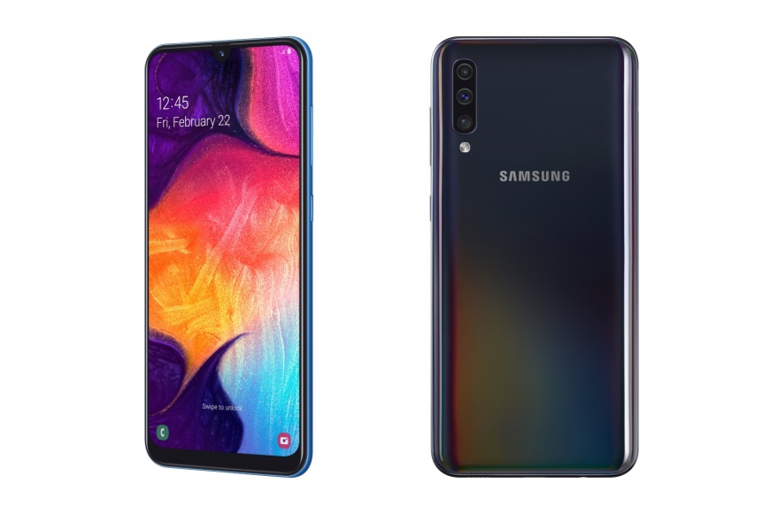 Galaxy A50: triple camara y lector de huellas
