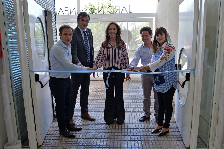 Con la inauguración del edificio de un jardín, Vidal hace foco en Educación