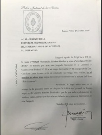 Bonadio le pidió a Editorial Sudamericana copia del contrato del libro de CFK